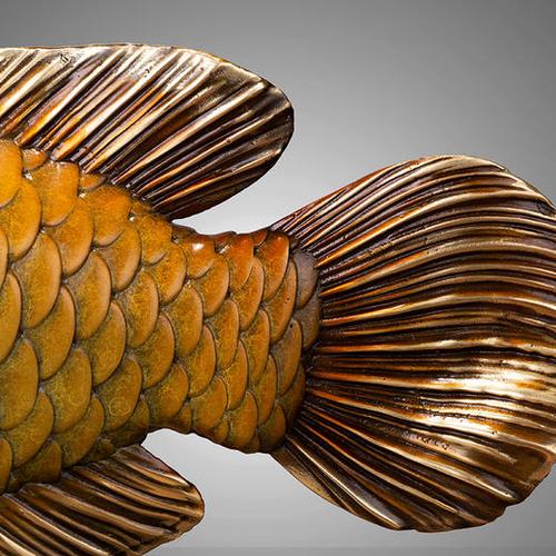 朱炳仁銅 精銅 聚財金龍 非遺家居銅雕金龍魚擺件工藝品
